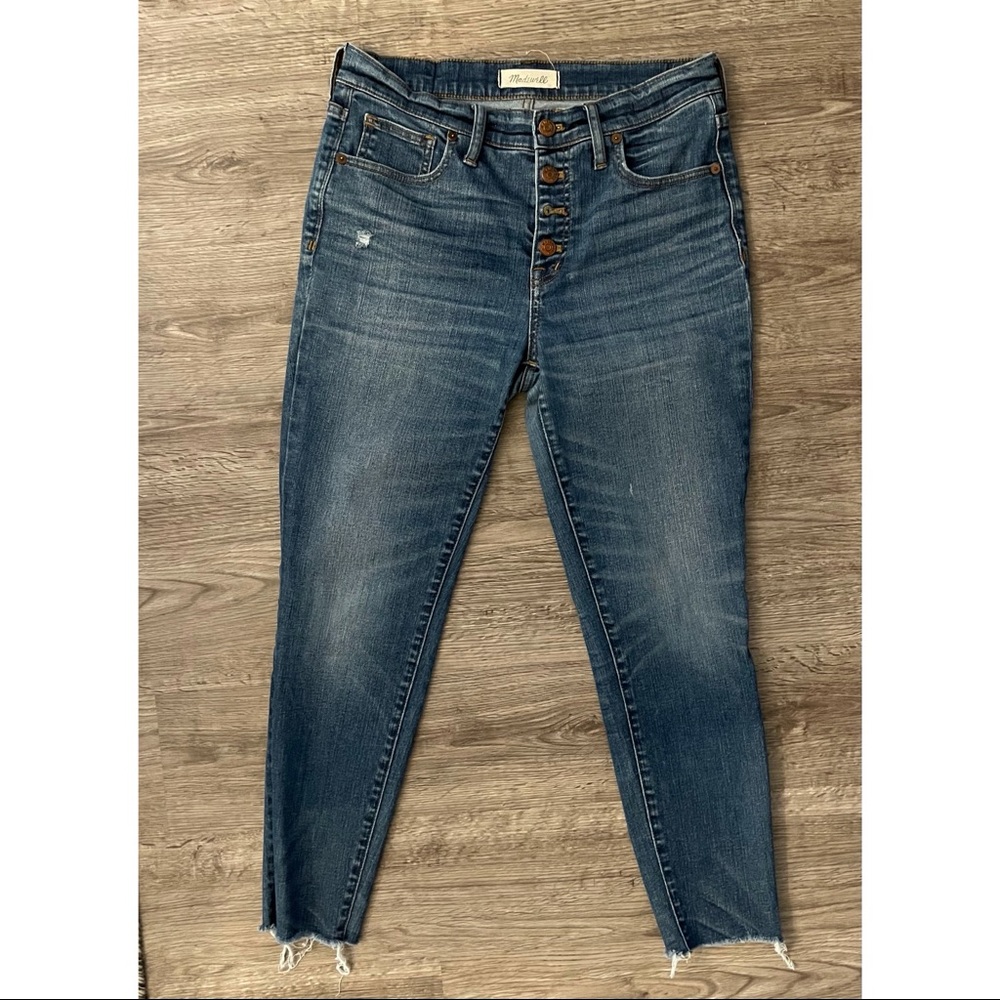 Madewell 9” High Riser Skinny (missing button)